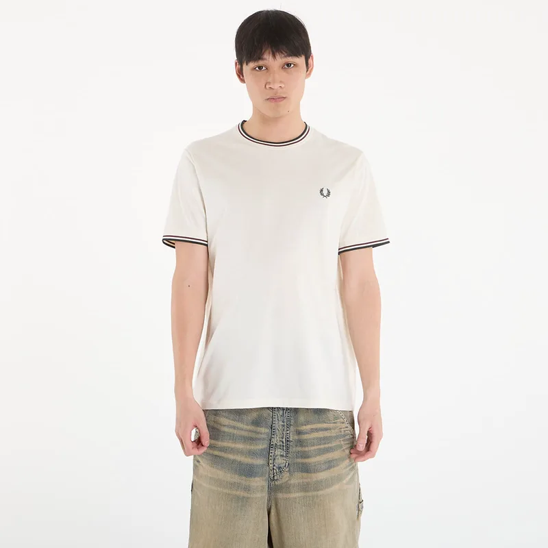 T-shirt FRED PERRY Twin Tipped T-Shirt Ecr/ Oxbld/ Grsrts L