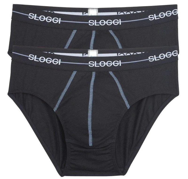 Sloggi Start Midi 2 Τεμάχια - Μαύρο