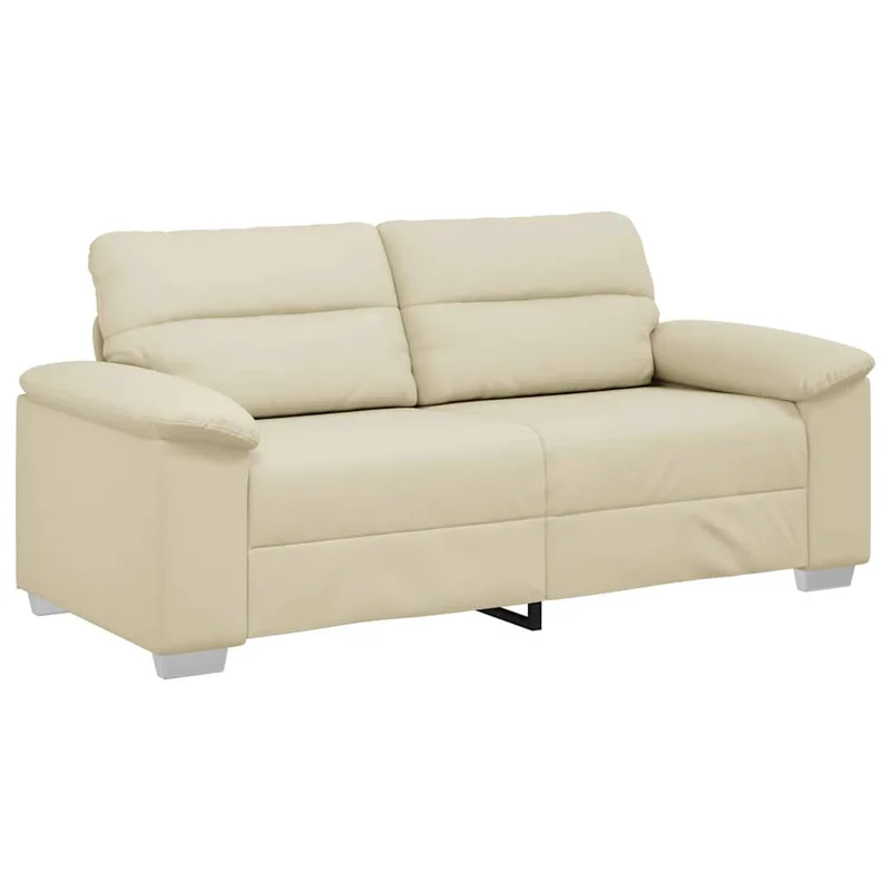 vidaXL Διθέσιος Καναπές Κρεμ 180x81x84 εκ. από Συνθετικό Δέρμα
