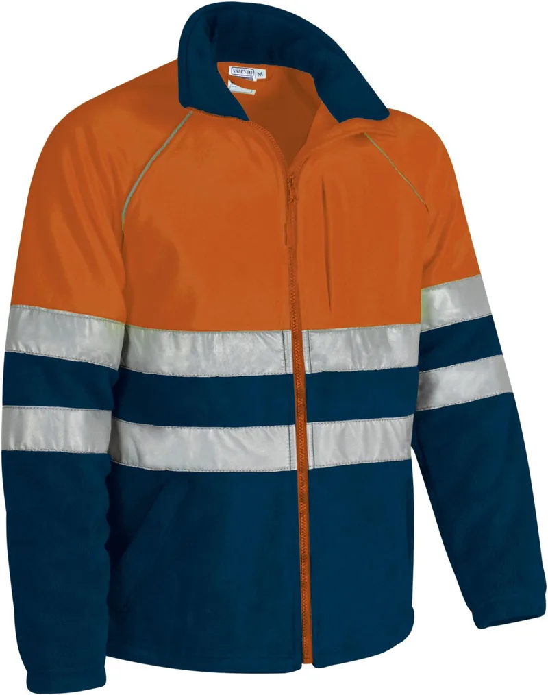 Μπουφάν Hi-Vis Fleece ANETO Valento CQVAANENM Fluo Orange-Orion Navy Blue