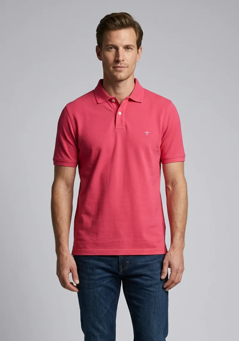 Fynch Hatton Basic Polo Μπλούζα Supima - 1120 1700 426 Flamingo