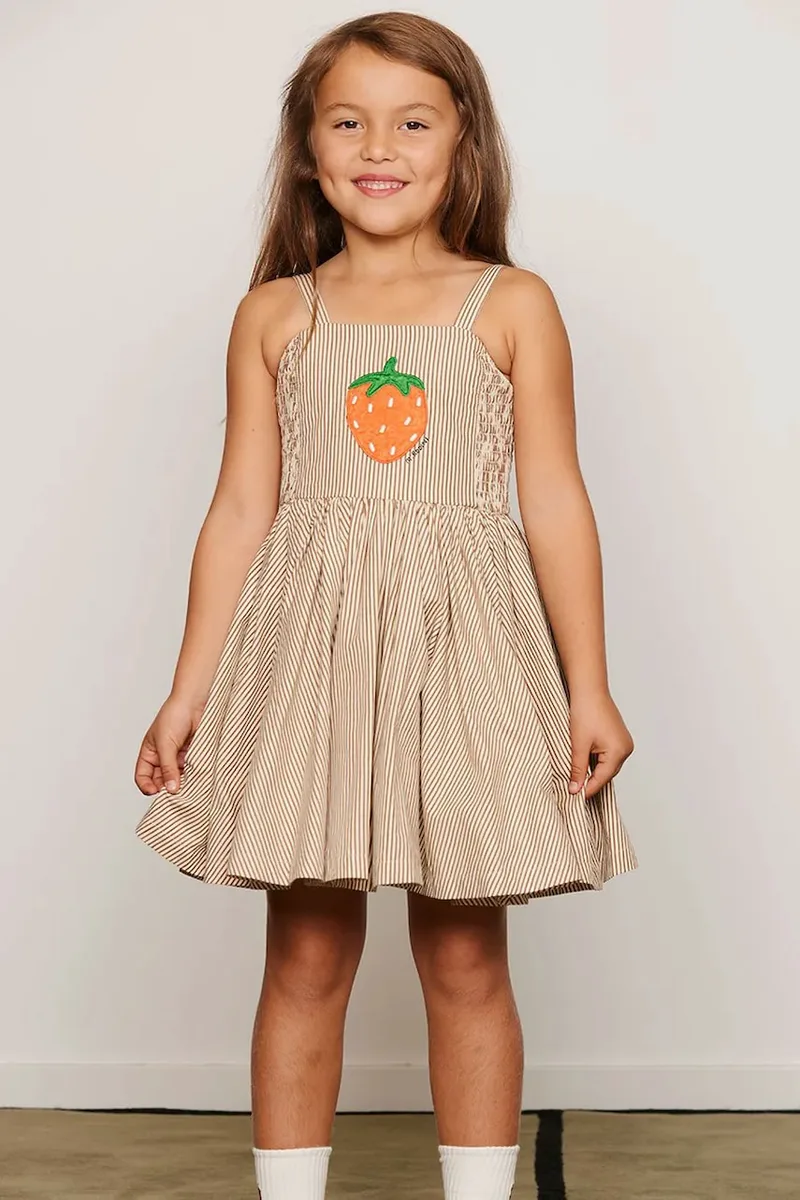 Mini Rodini φόρεμα flared βαμβακερό Poplin