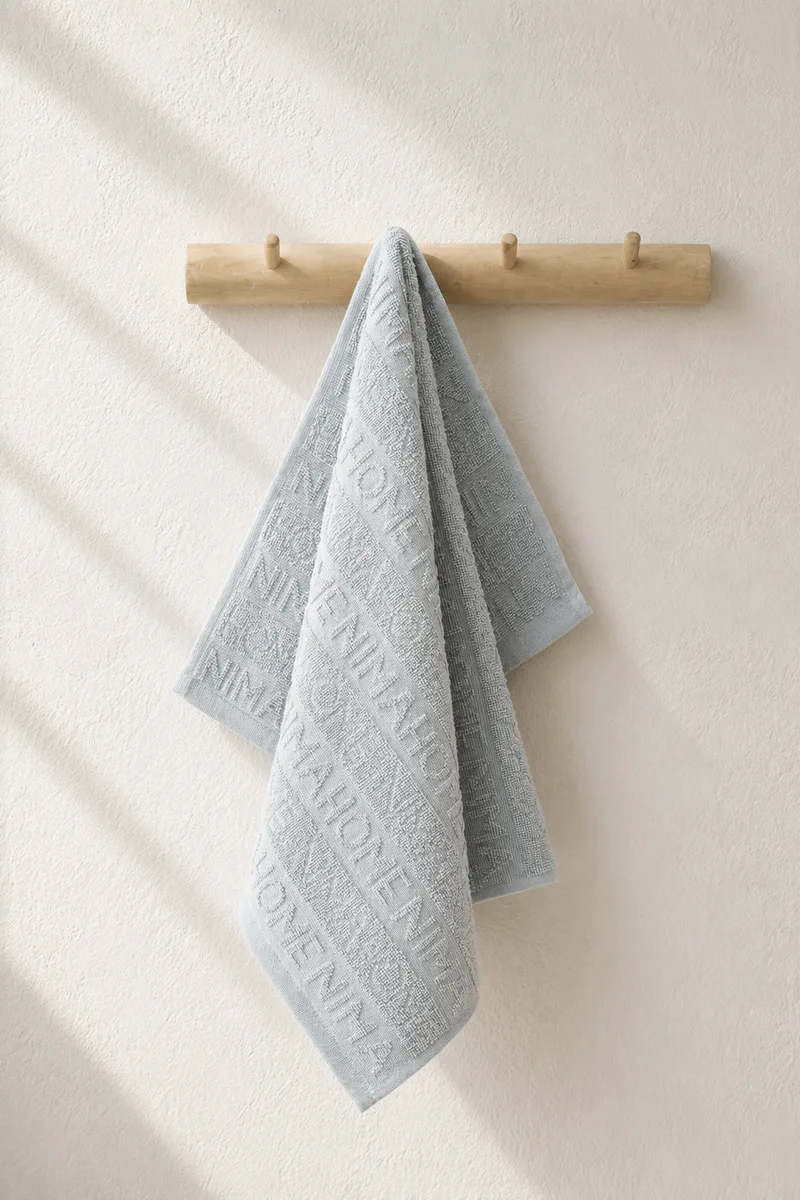 Πετσετα Κουζινας Βαμβακερη Label Classy Gray Nima 60x40x0cm Μονόχρωμο