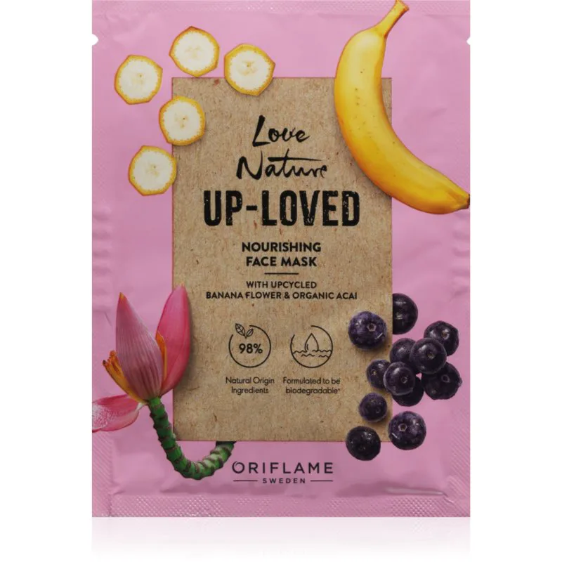 Oriflame Love Nature Up-Loved Upcycled Banana Flower & Organic Acai ενυδατική και θρεπτική κρέμα προσώπου 10 ml