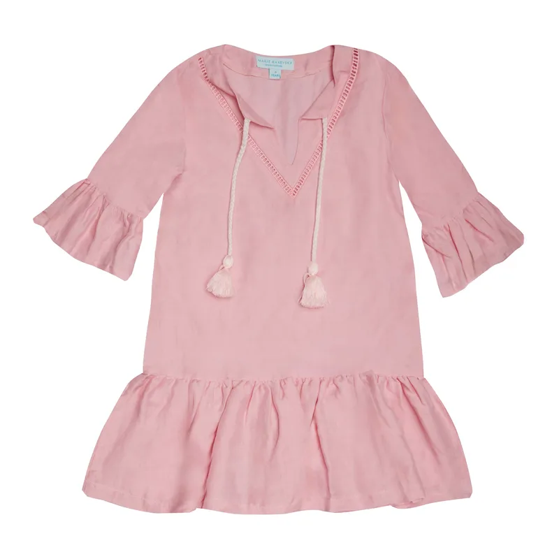 GIRL'S KAFTAN DRESS PINK