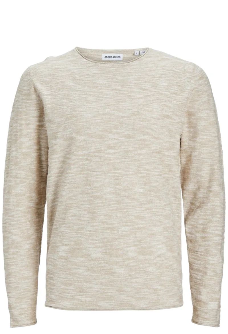 Μπλούζα Μακρυμάνικη Jack & Jones Jjslub Knit Ps24 12248825-Crockery - Twisted Ανδρικό