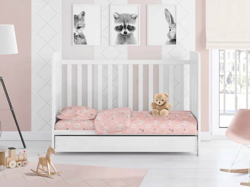 Βρεφική Παπλωματοθήκη Dimcol Smile 82 Coral 120x160