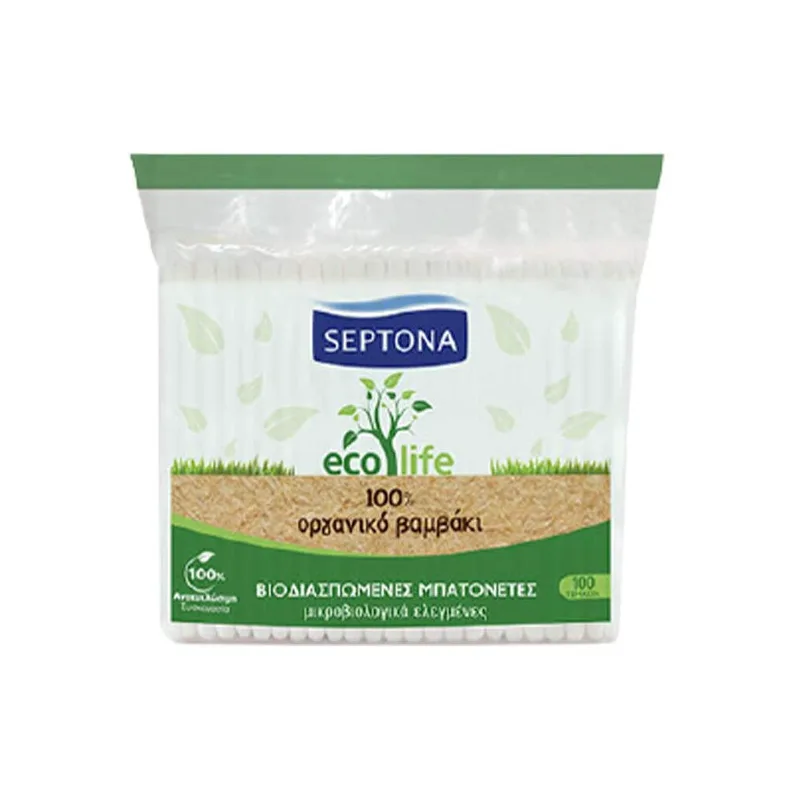 Septona Μπατονέτες Eco Life Βιοδιασπώμενες 100τμχ