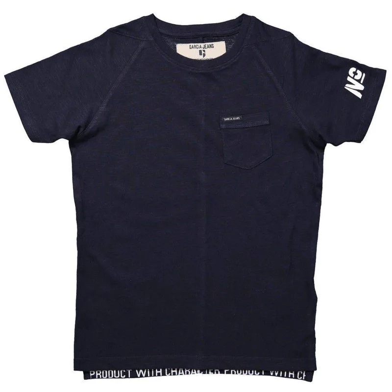 T-SHIRT GARCIA JEANS M83408-292 DARK MOON-ΜΠΛΕ ΣΚΟΥΡΟ (128ΕΚ.)-(8ΕΤΩΝ)