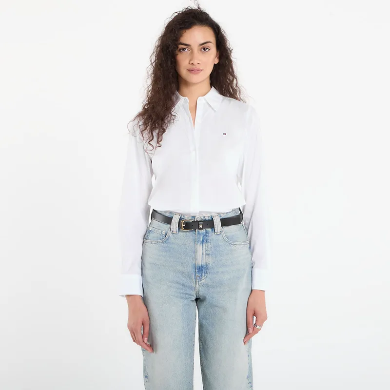 Πουκάμισο Tommy Hilfiger Cotton Stretch Regular Ls Shirt Optic White M