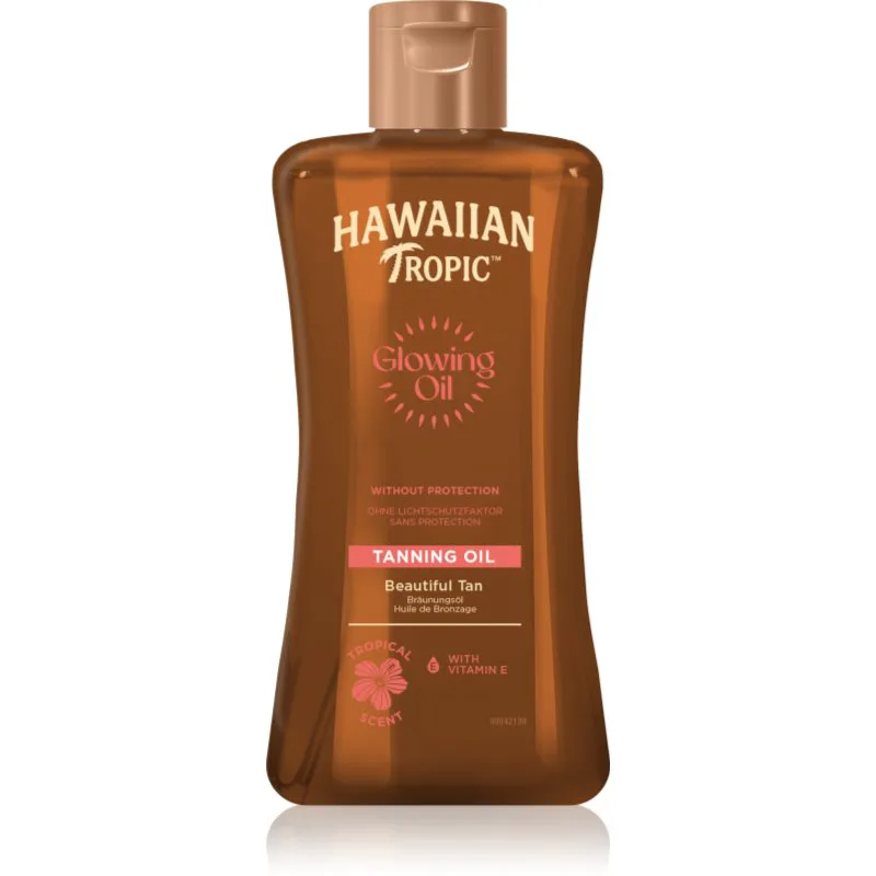 Hawaiian Tropic Glowing Oil Tanning λάδι για το σώμα για αύξηση της διαρκείας του μαυρίσματος 200 ml