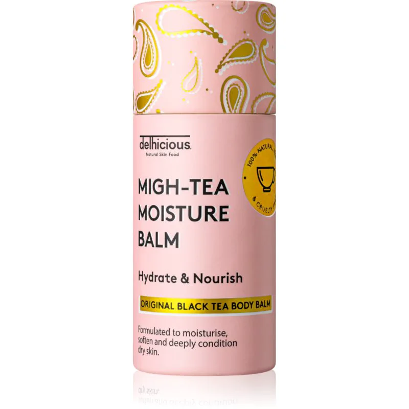 delhicious MIGH-TEA MOISTURE BALM εντατικά ενυδατικό βάλσαμο σώματος για ξηρό και ευαίαισθητο δέρμα 70 γρ