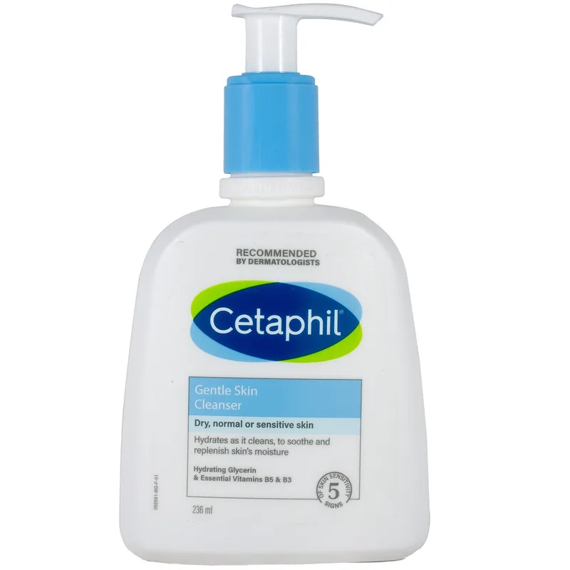 Cetaphil Gentle Skin Cleanser for Dry, Normal or Sensitive Skin Απαλό Καθαριστικό Προσώπου - Σώματος για Κανονικό, Ξηρό & Ευαίσθητο Δέρμα, με Αντλία 236ml