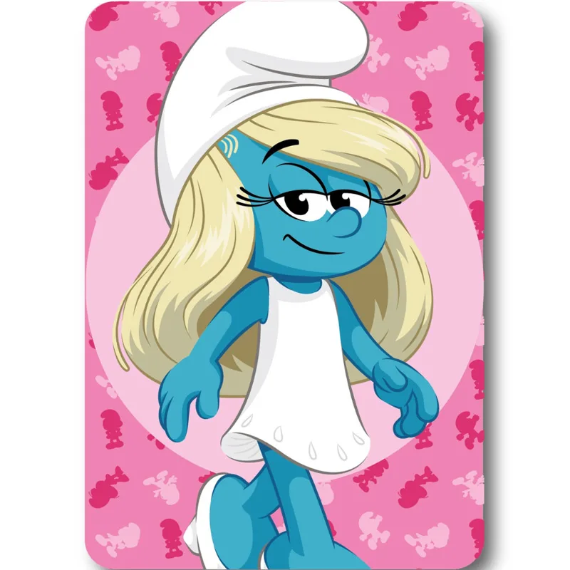 Κουβέρτα Fleece Κούνιας 100x140 Dimcol Smurfs 12 Ροζ