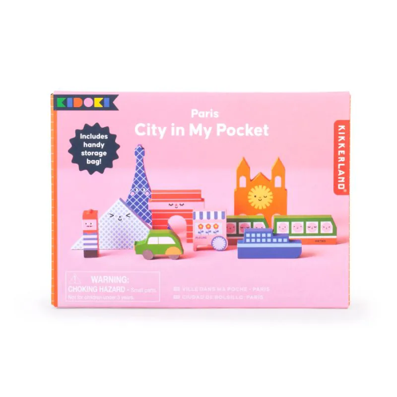 Ξύλινο παιχνίδι Kikkerland Kidoki - Μαθαίνω το Παρίσι (City in my pocket)