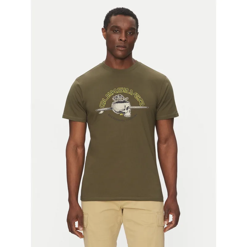 Quiksilver T-Shirt EQYZT08056 Πράσινο Regular Fit