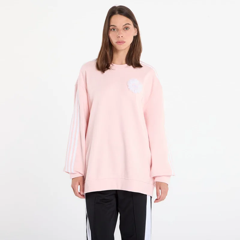 Πουλόβερ adidas Lace Branding Crew Sweatshirt Sandy Ροζ S