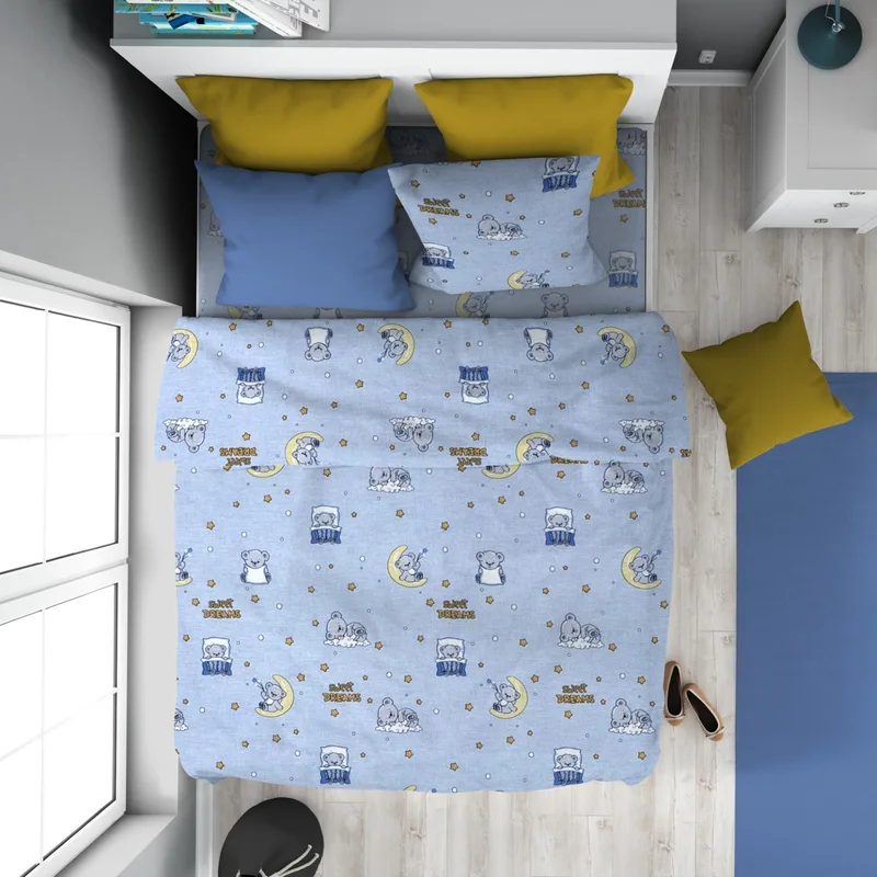 Παιδική Παπλωματοθήκη Μονή Dimcol Sweet Dreams 551 Sky Blue 160x240