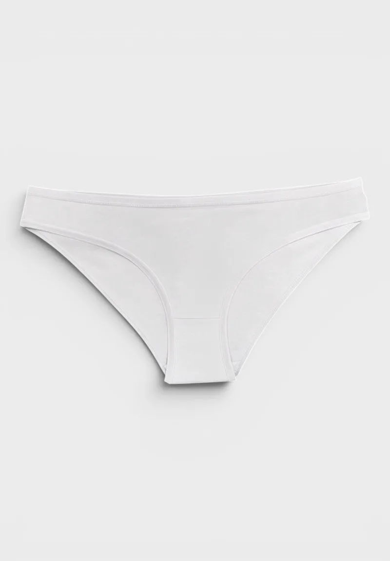 Γυναικείο Slip Bikini Kota Βαμβακερό 6 Τεμαχίων Λευκό KT5002-1-Λευκό