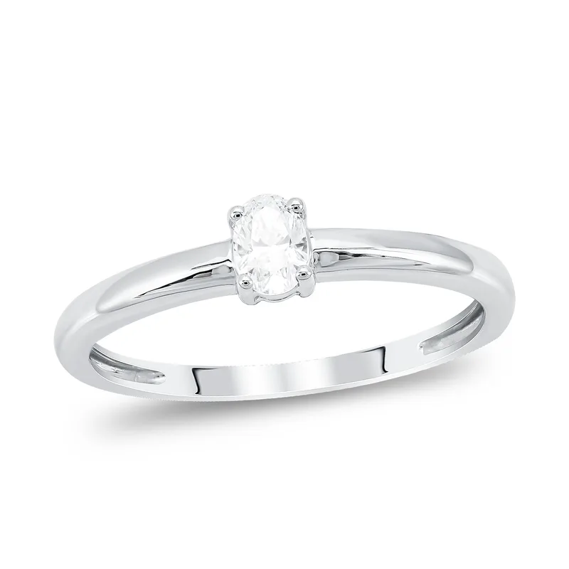 Diamond Group Μονόπετρο Δαχτυλίδι με Διαμάντι Brilliant από Λευκό Χρυσό 14 Καρατίων DDX317