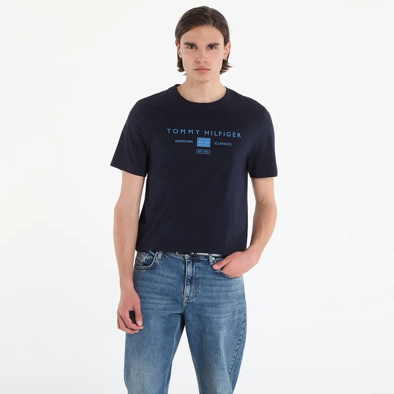 T-shirt Tommy Hilfiger Brand Love Mono Stack Tee Navy L