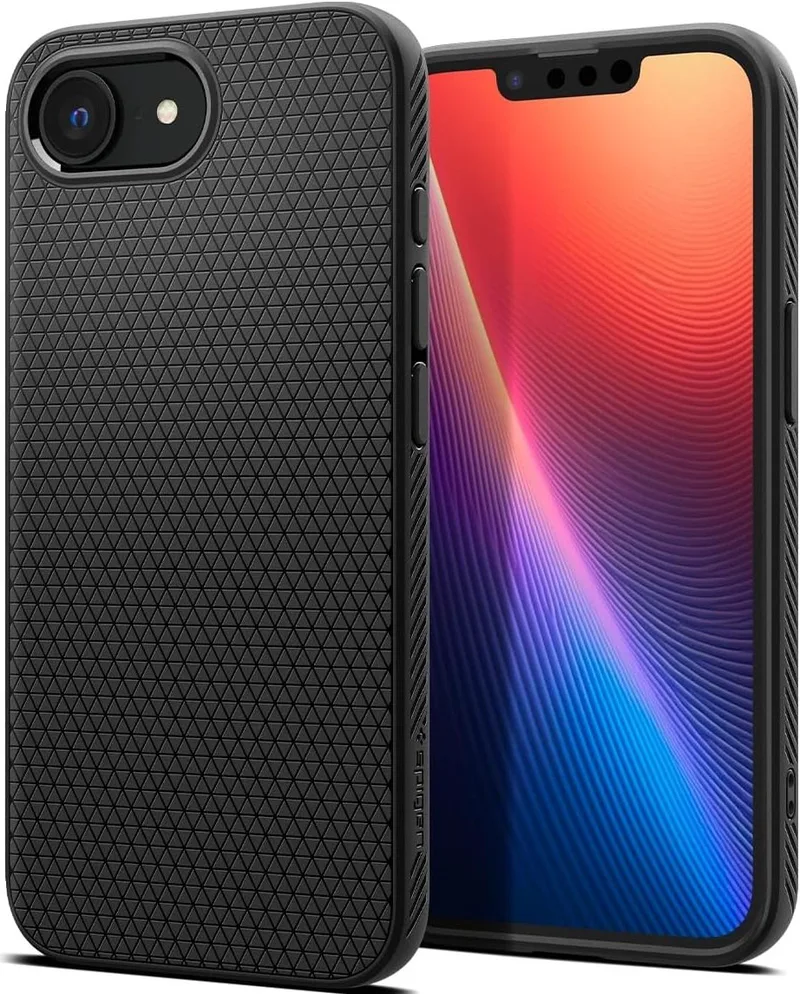 Θήκη iPhone 17e / 16e Spigen Liquid Air Σιλικόνης - Matte Black (ACS09161)