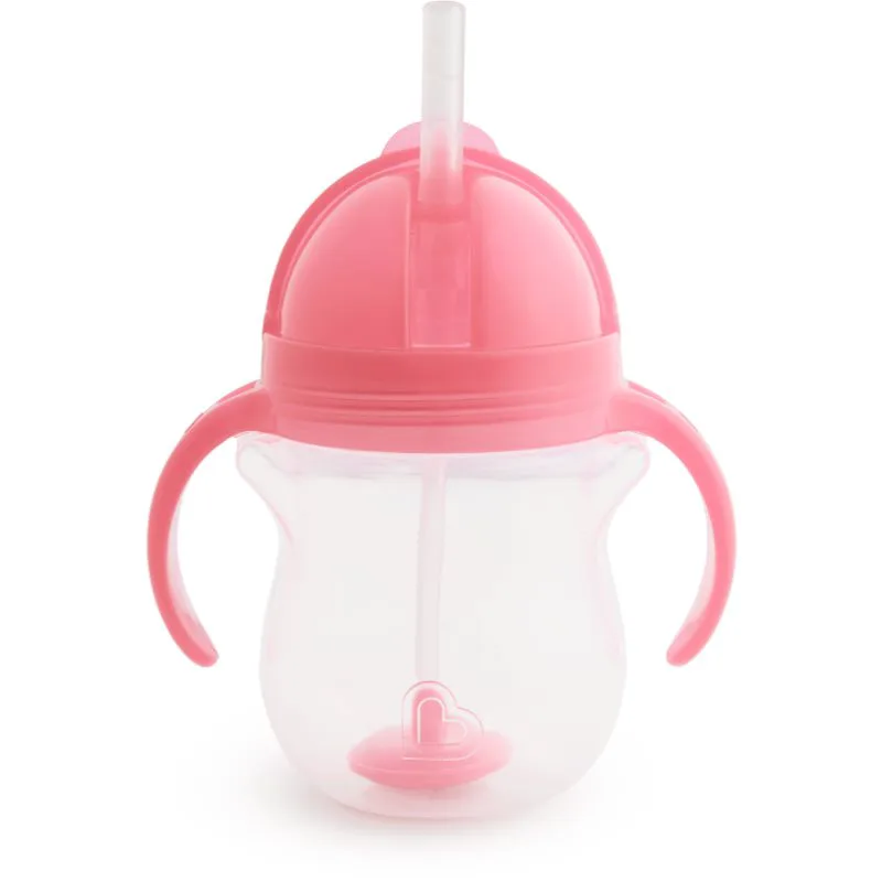 Munchkin Click Lock™ Tip & Sip κύπελλο με καλαμάκι με βάρος Ροζ 6 m+ 207 ml