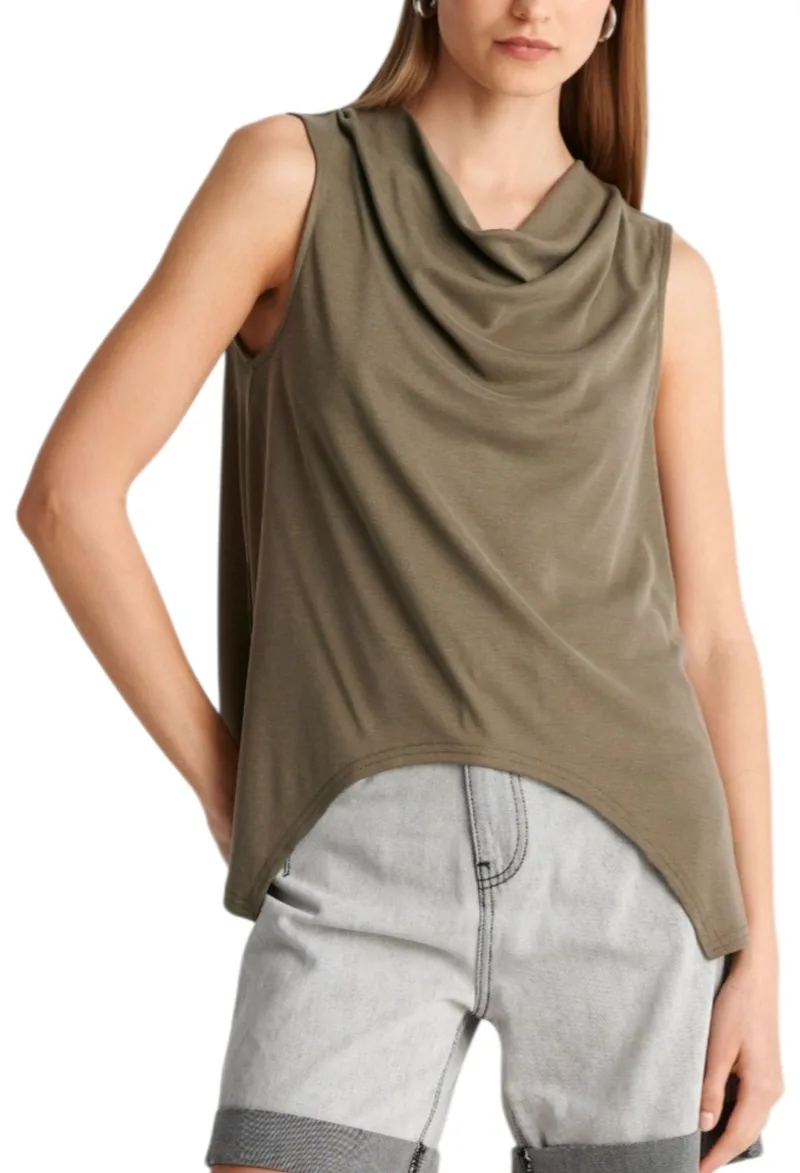 Top Ale Ντραπέ Με Ασυμμετρία 8923040-KHAKI Γυναικείο