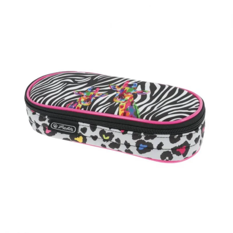 Herlitz Κασετίνα Κενή Οβάλ Wild Neon 21,5x9x6cm