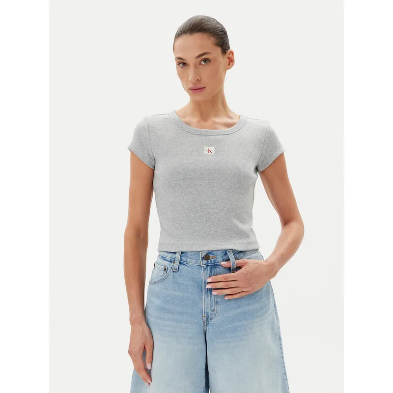 Calvin Klein Jeans T-Shirt LV047C200G Γκρι Slim Fit