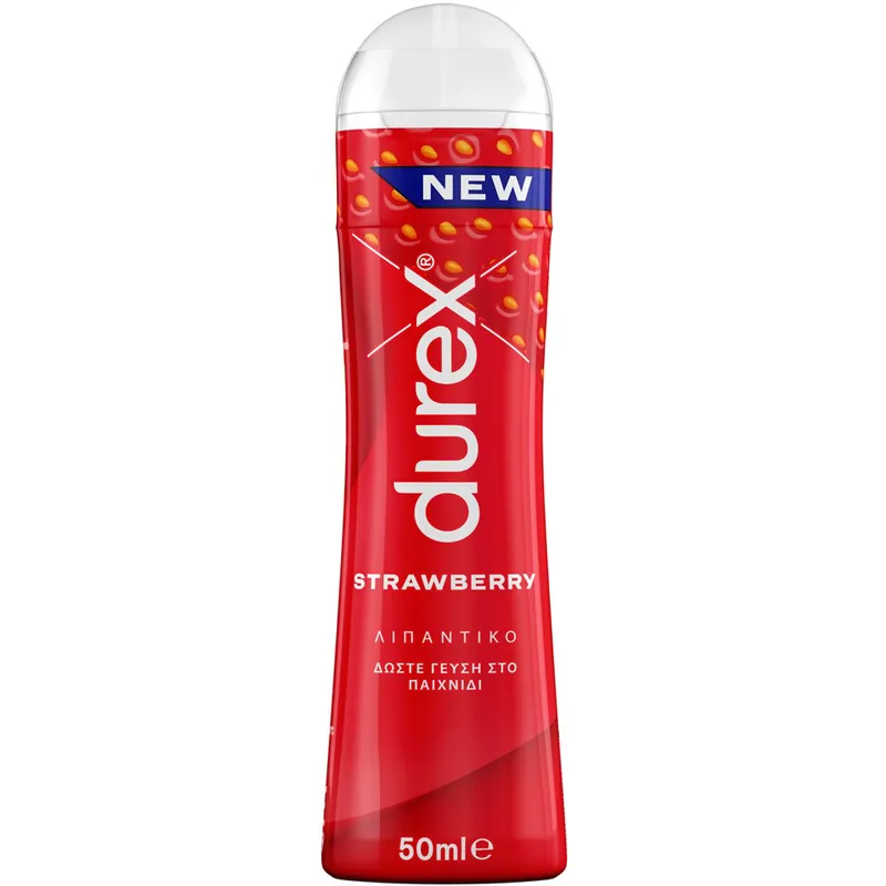 Durex Strawberry Lube Ζουμερό Λιπαντικό Ιδανικό για Φρουτώδη Στοματική Διασκέδαση με Γεύση Φράουλα 50ml