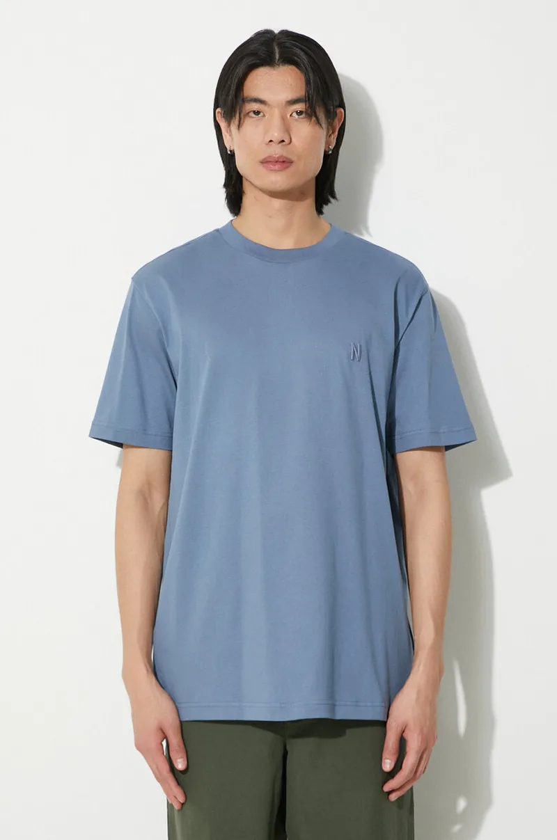 Βαμβακερό μπλουζάκι Norse Projects Johannes