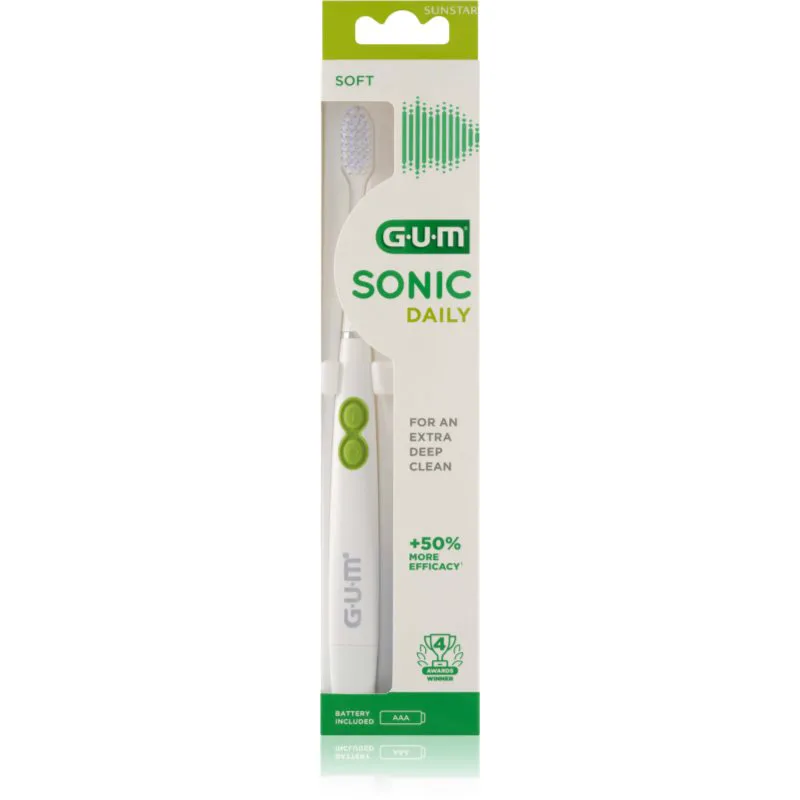 G.U.M Sonic Daily ηχητική οδοντόβουρτσα White 1 τμχ