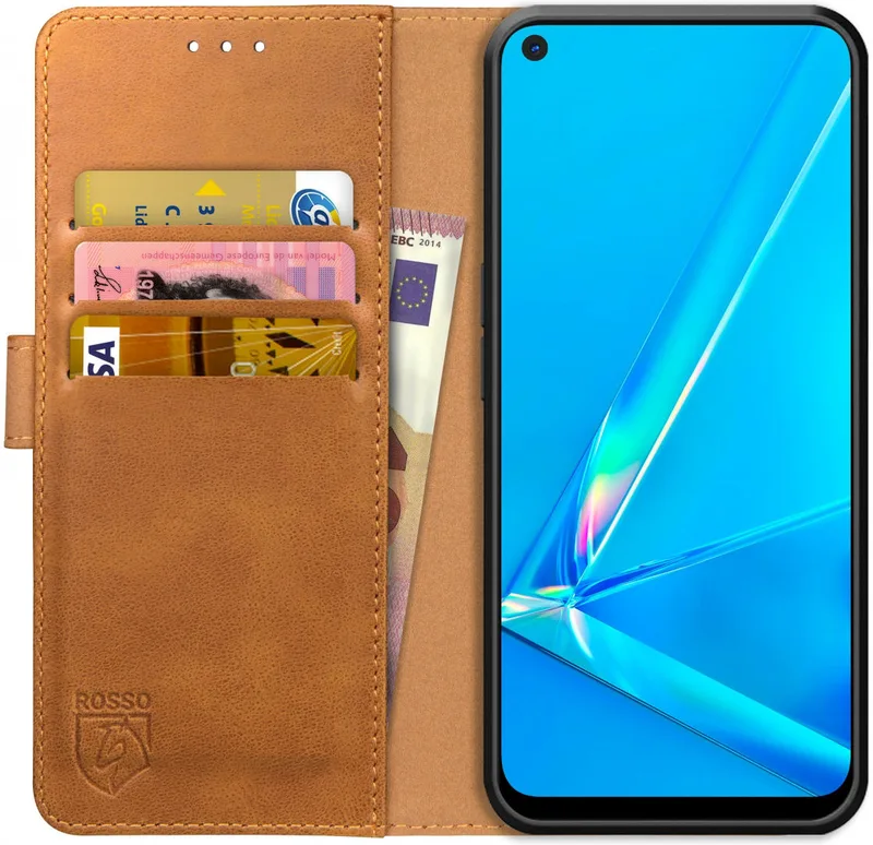 Κόκκινο Element PU Θήκη Πορτοφόλι Oppo A72 / A52 - Light Brown (8719246262890)