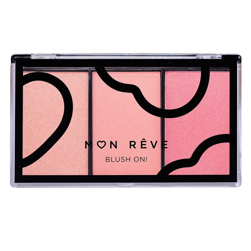 Mon Reve Blush On! Trio Palette Τριπλή Παλέτα Ρουζ 3 x 3,3g - No 4 Ροζ