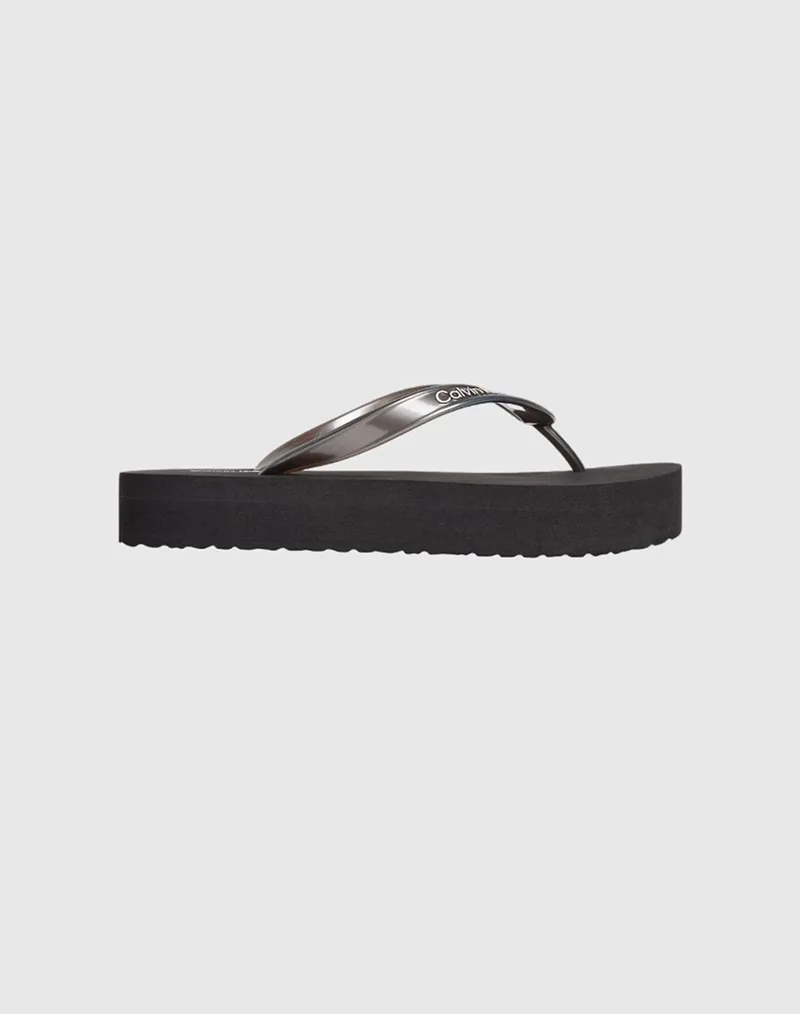 CALVIN KLEIN JEANS FLATFORM FLIP FLOP MET TPU HW0HW03120-0GJ TotalBlack