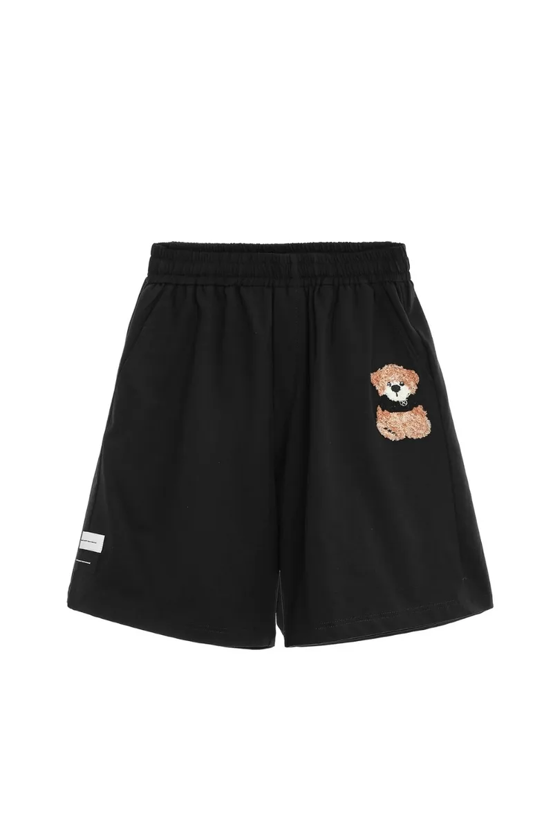 MOD WAVE MOVEMENT Unisex Βερμούδα Teddy Bear - Μαύρη-MW092040450-BLACK