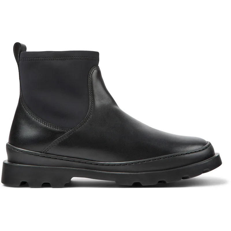 CAMPER Brutus - Μποτάκια Για Γυναικεία - Μαύρο, Μέγεθος 39, Smooth leather/Cotton fabric
