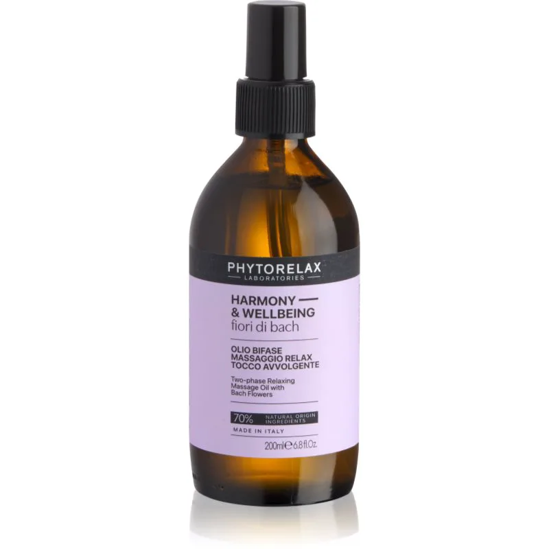 Phytorelax Laboratories Fiori di Bach χαλαρωτικό λάδι για μασάζ 200 ml