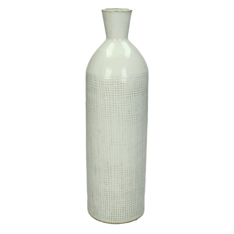 Βάζο ArteLibre Λευκό Πέτρα 9.3x9.3x32cm