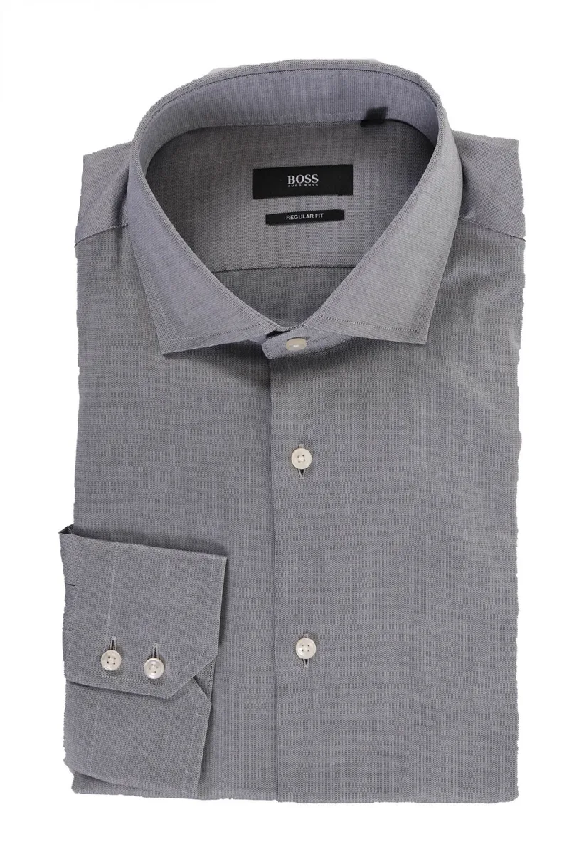 BOSS ΠΟΥΚΑΜΙΣΟ REGULAR FIT GORDON ΓΚΡΙ