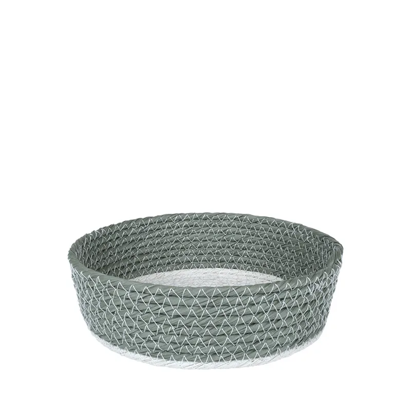 Καλάθι Σερβιρίσματος Rattan Χακί-Λευκό 20x6εκ. ESPIEL FEX104 (Χρώμα: Λευκό, Υλικό: Ραττάν) - ESPIEL - FEX104