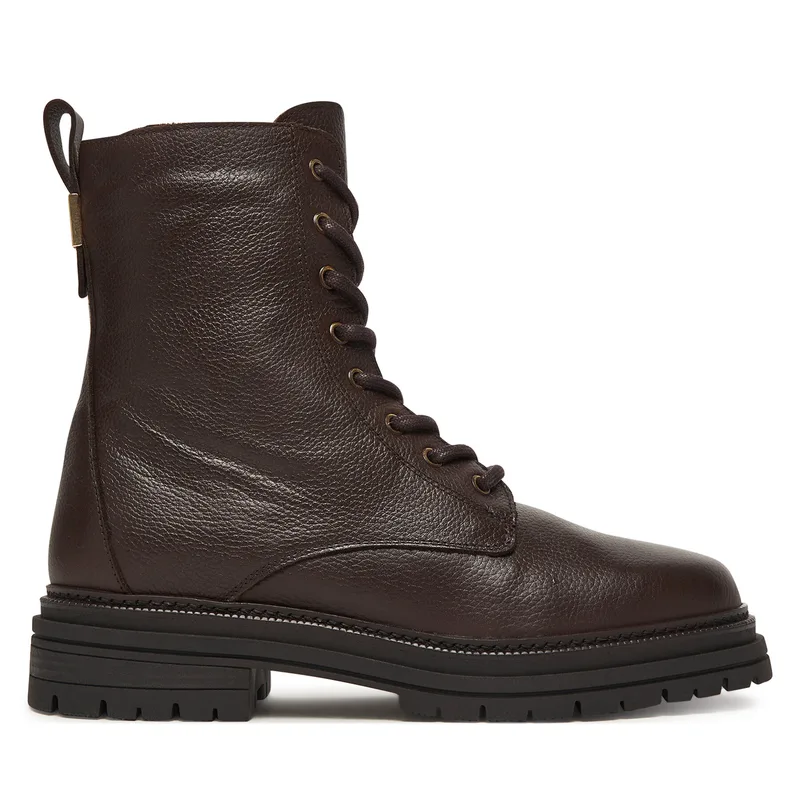 Ορειβατικά παπούτσια Tommy Hilfiger Th Plaque Pebble Lace Boot Warm FW0FW08767 Καφέ