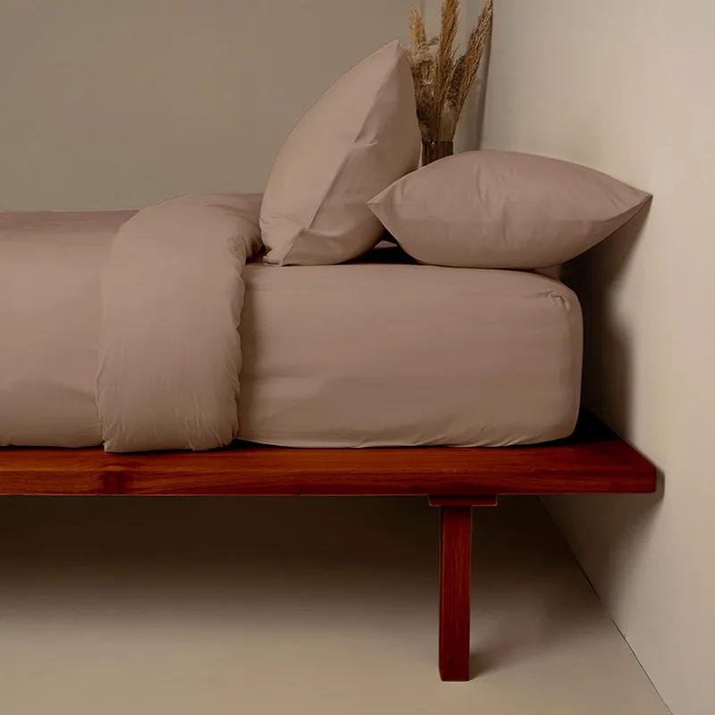 Σεντόνια Μονά (Σετ) 105X205+30 Sunshine Cotton Feelings 118 Brown Με Λάστιχο (105x205+30)