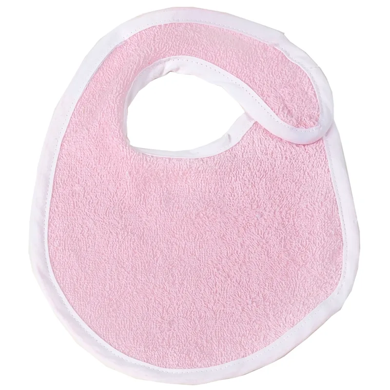 Σαλιάρα Βαμβακερή Μικρή Ροζ (Ύφασμα: 80% Cotton - 20% Polyester, Χρώμα: Λευκό) - Ο Κόσμος του Μωρού - 5205626180142