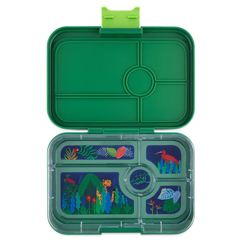 Φαγητοδοχείο Ενηλίκων Yumbox Yumbox Tapas XL 5-sections Palm Green / Jungle tray 5 sections