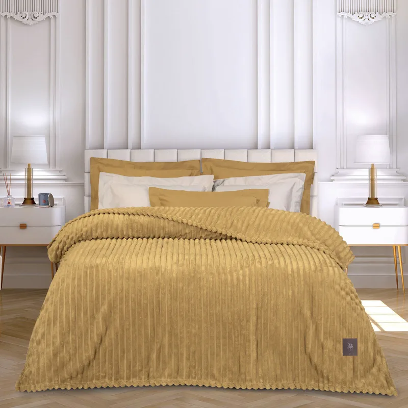 Κουβέρτα Fleece Μονή Greenwich Polo Club 3488 Ochre 160x220