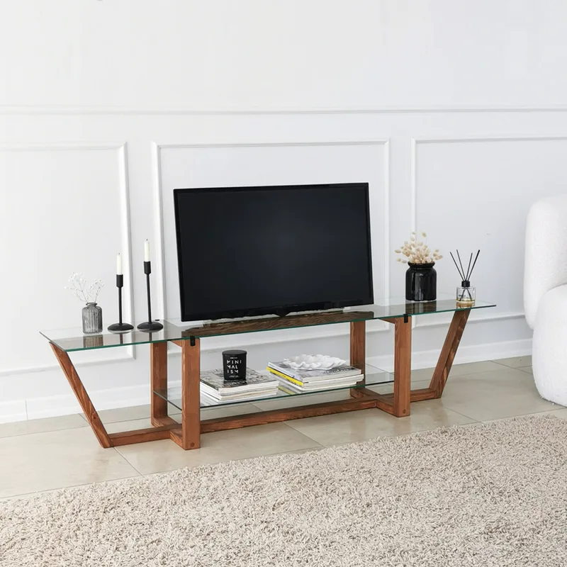 Έπιπλο Τηλεόρασης Amalfi - Walnut 552Nos1605 (158x35x35 cm)