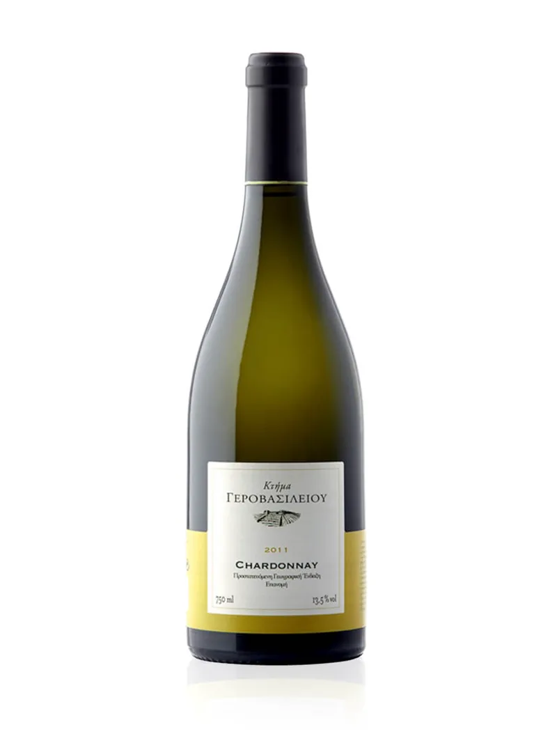 Chardonnay Π.Γ.Ε Επανομή "Κτήμα Γεροβασιλείου" Λευκός Οίνος 750ml>