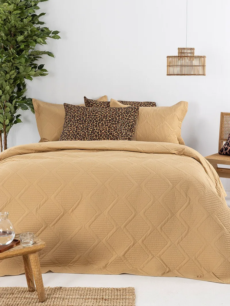 Σετ Κουβερλί Ημίδιπλο 2 Τεμαχίων Palamaiki Sam Latte 160x240